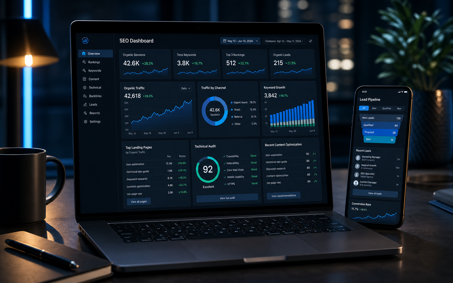 AI and SEO: The 24/7 Lead System Young Businesses Need hero image
